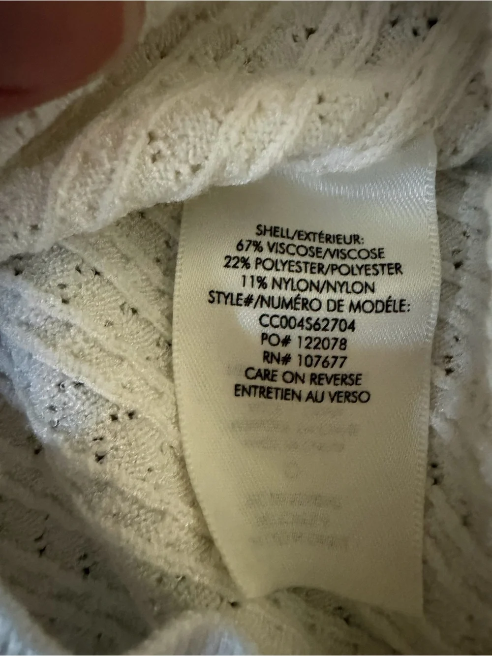 NWOT Alice+Olivia HEIDI POINTELLE TANK White Size Small - Picture 7 of 8